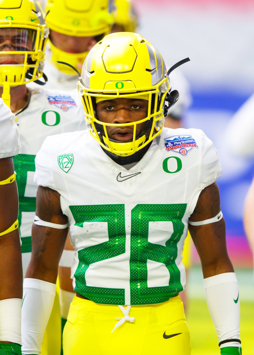 Cross Patton against walks out of the tunnel against Iowa State in the 2021 Playstation Fiesta Bowl on January 2, 2021.